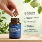 Détox Colon Melixir — face arrière composition psyllium artichaut radis noir fenouil